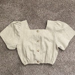 Danji Linen Crop Top